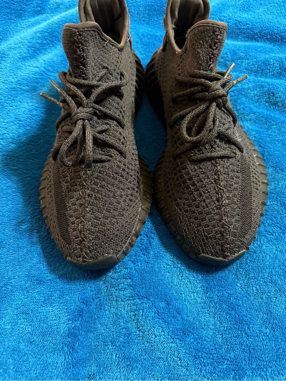 Yeezy Boost 350 V2 Triple Black Knit Sneakers